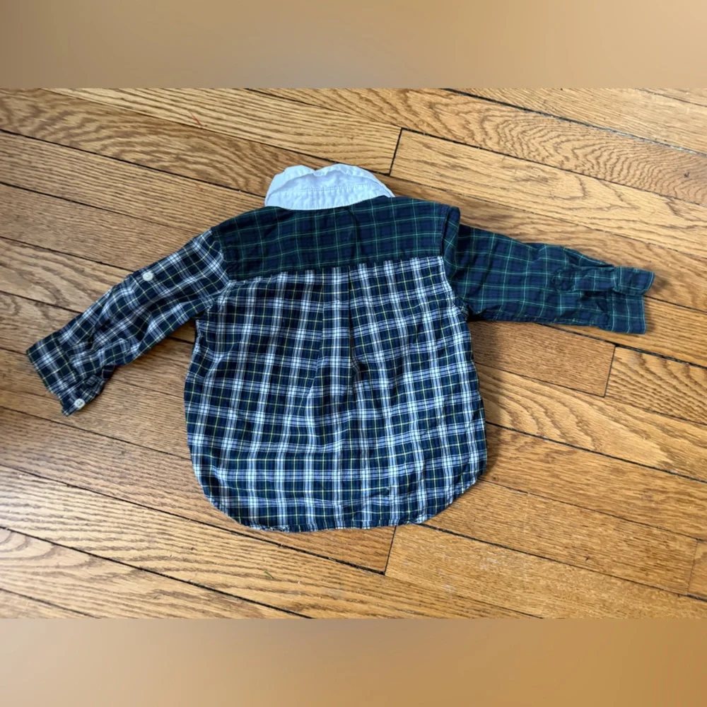 Ralph Lauren Plaid Button Down Shirt - Size 12 Months